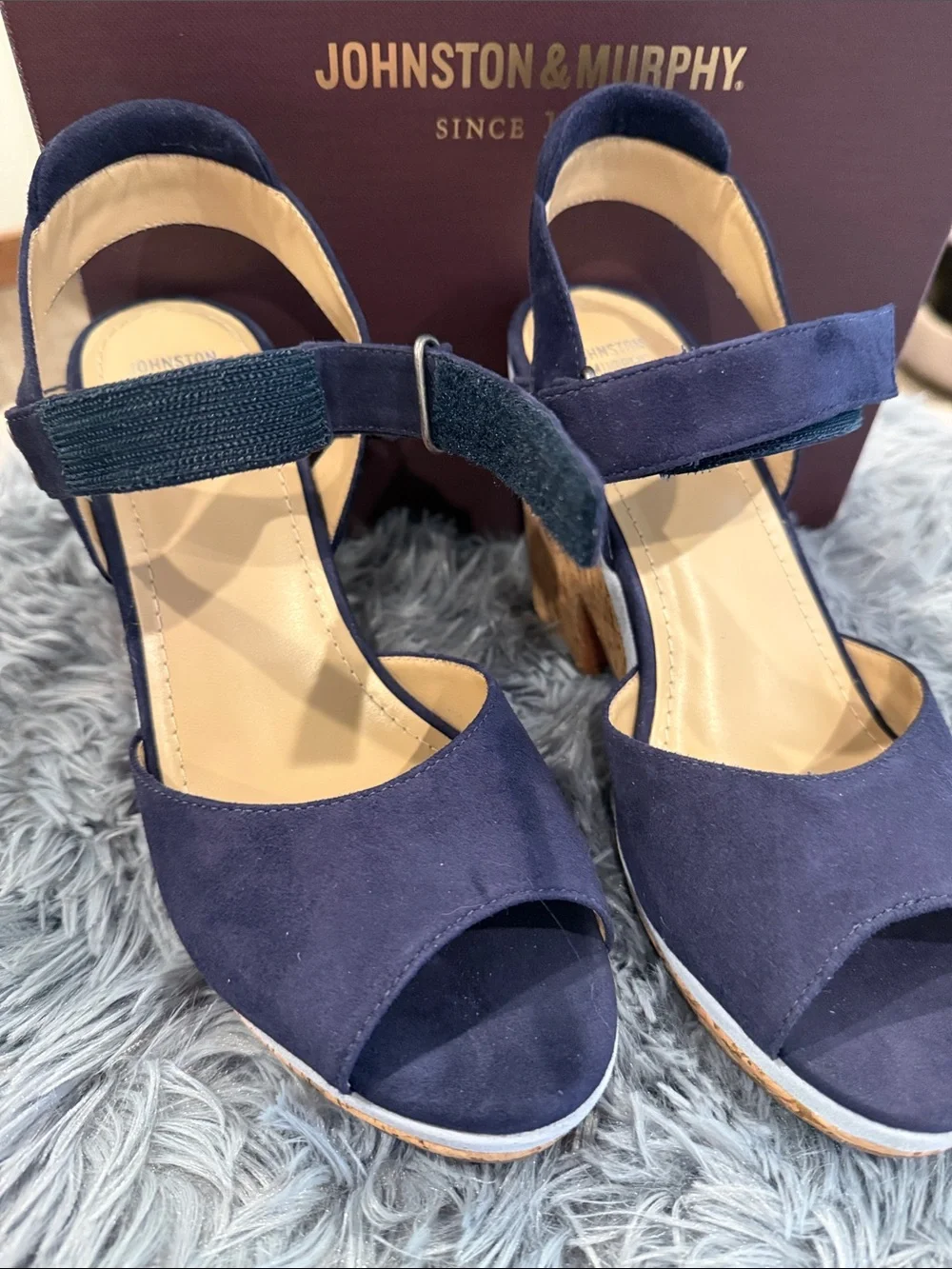 Johnston & Murphy navy suede